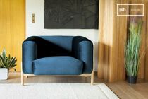 Blue velvet armchair Viela