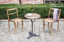 Round bistro table wood and metal Vaiana