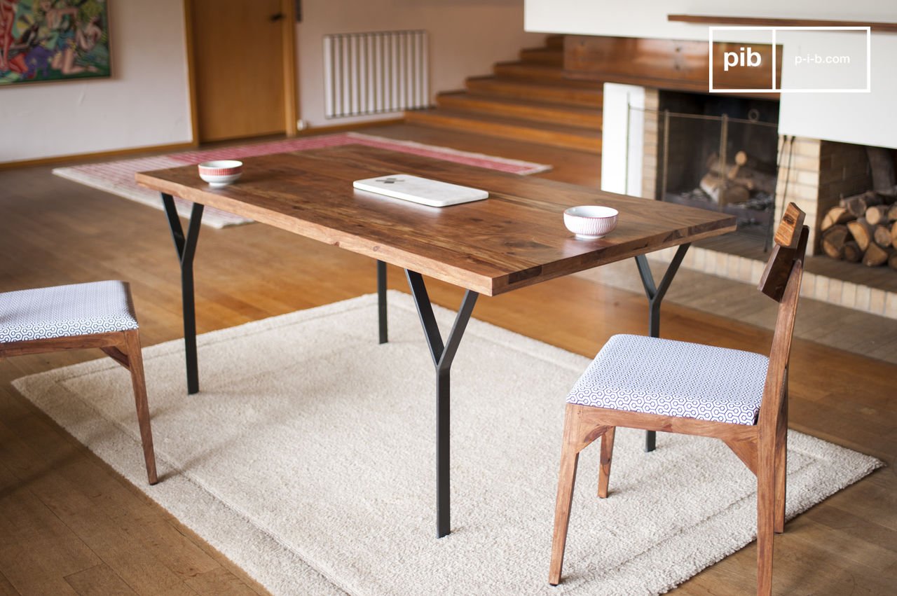 Dining Table Mabillon Combination Of Wood And Metal Pib