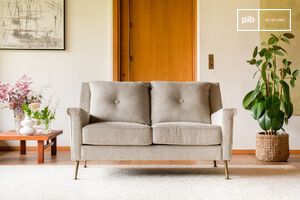 Elbrouz grey velvet 2-seater sofa