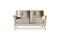 Miniature Beige velvet 2-seater sofa Elbrousse Clipped