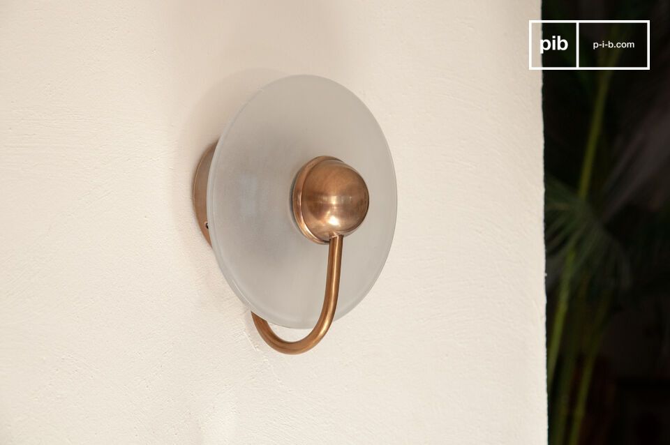 Glass and gold brass wall sconce Graham