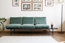 Green velvet and marble sofa Carthy