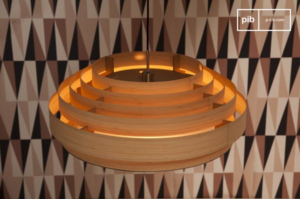 large bamboo ceiling light