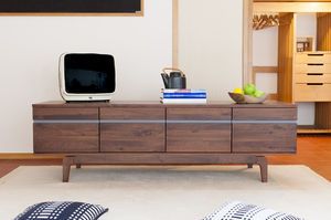 Walnut TV cabinet Hemët - large extendable drawers