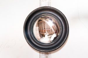 Orangery mirror - Large arched metal mirror