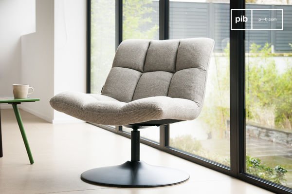 Mesh lounge chair - Painted light grey seat & backrest | pib