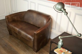 Canapé Hamar 3 places - Style vintage et cuir pleine