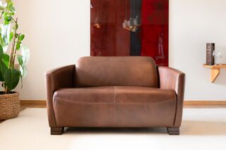Red Baron leather sofa