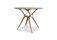 Miniature Round glass table with light solid ash for 4 people Sylvae Clipped