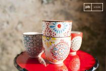 Set of 4 coloured espresso cups Tzigane