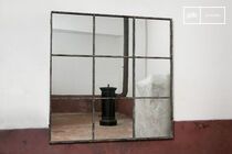 Square Industrial Mirror with 9 Sections Clifton