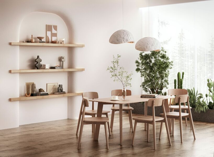 The use of wood and plants in interior design