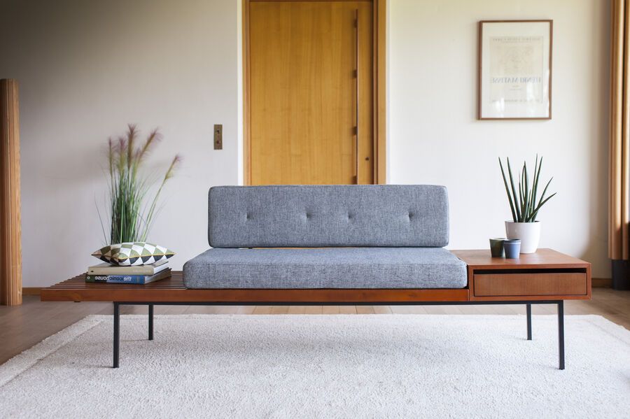 Wide bench with drawer Inez for a wabi-sabi atmosphere